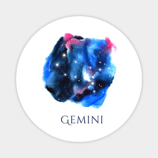 Gemini Zodiac Sign - Watercolor Star Constellation Magnet